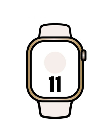 Apple Watch Series 11/ GPS/ Cellular/ 42mm/ Titanio Dorado/ Correa Deportiva Rosa Rubor (S/M)