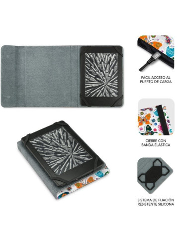 Funda para libro electrónico Subblim 1EC010 Clever Ebook Case 6" Mariposas 2