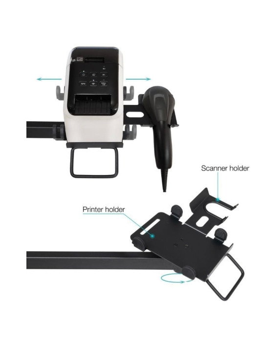 Soporte de Mesa para TPV 2 Monitores TooQ TQPM0003/ Giratorio/ Inclinable/ Rotatorio/ hasta 9kg