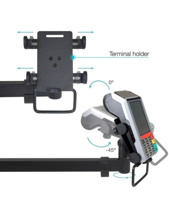 Soporte de Mesa para TPV 2 Monitores TooQ TQPM0003/ Giratorio/ Inclinable/ Rotatorio/ hasta 9kg