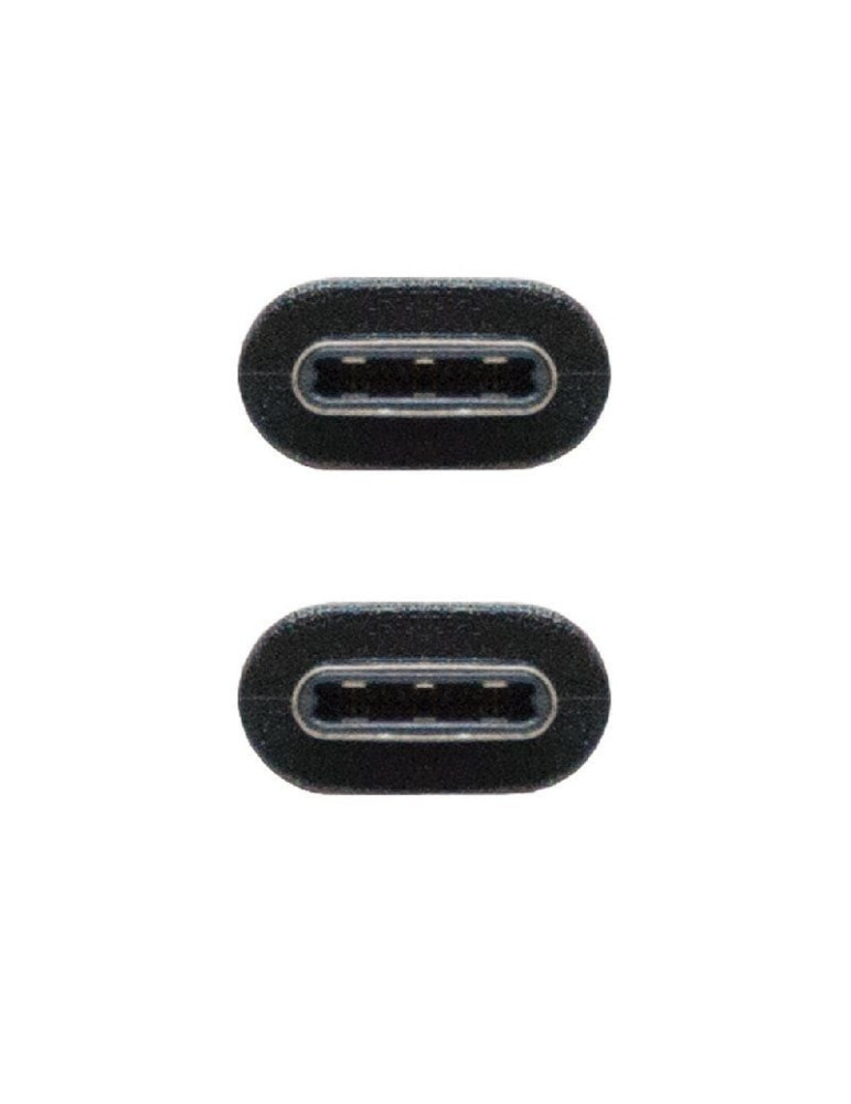 Cable USB 3.1 Nanocable 10.01.4101/ USB Tipo-C Macho - USB Tipo-C Macho/ 1m/ Negro