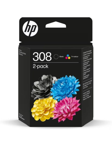 Cartucho de Tinta Original HP n 308 Multipack/ Negro + Tricolor