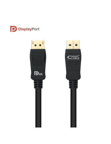 Cable Displayport Nanocable 10.15.2503/ Displayport Macho - Displayport Macho/ 3m/ Negro