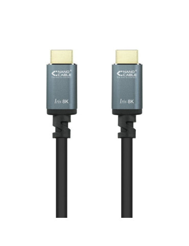 Cable HDMI 2.1 8K Nanocable 10.15.8001/ HDMI Macho - HDMI Macho/ 1m/ Negro