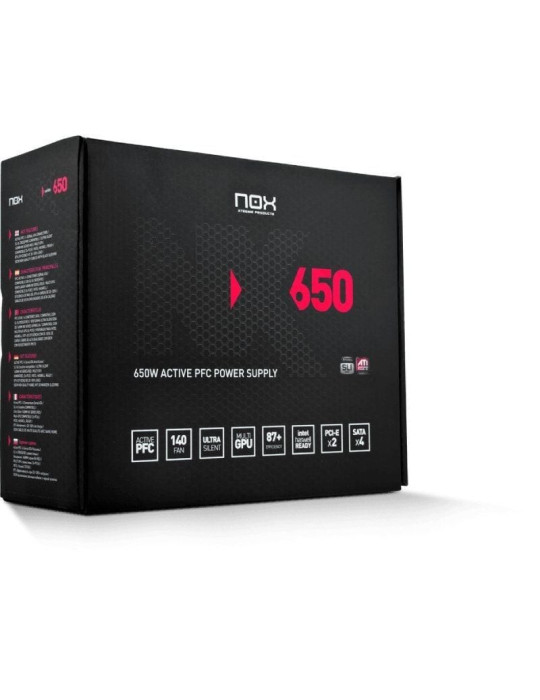 Fuente de Alimentación Nox NX/ 650W/ Ventilador 14cm