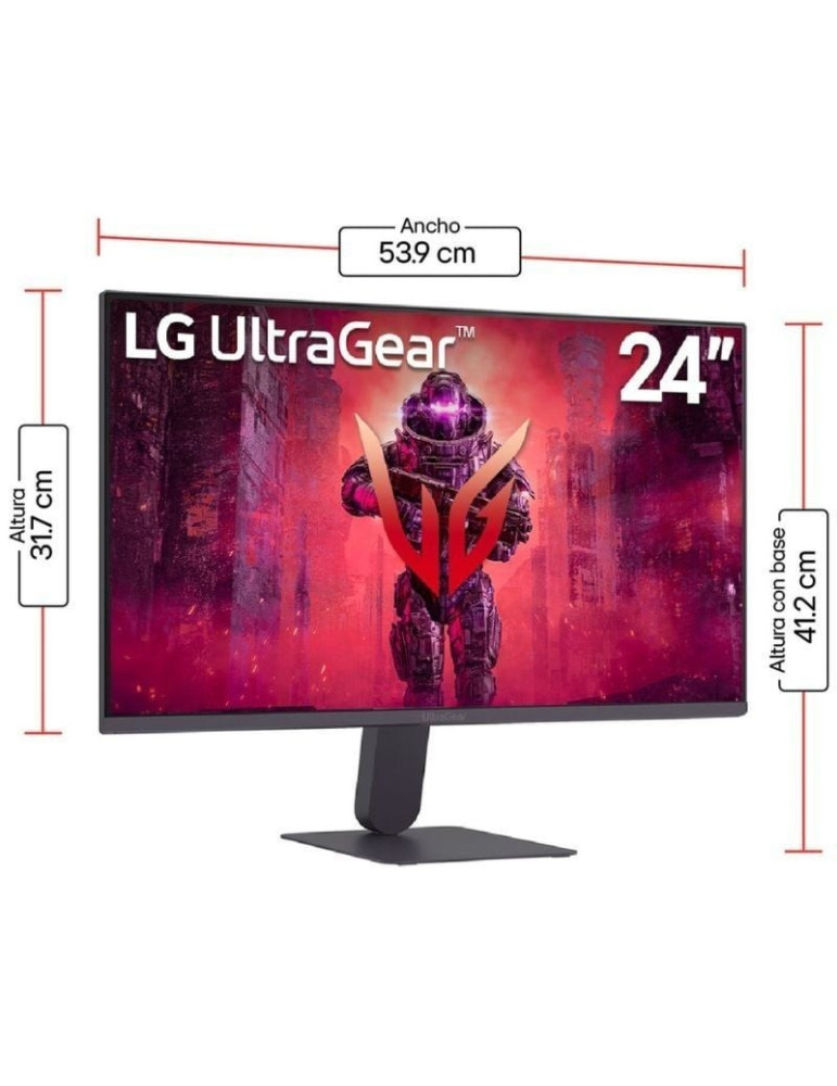 Monitor Gaming LG UltraGear 24G411A-B 23.7"/ Full HD/ 1ms/ 144Hz/ IPS/ Negro