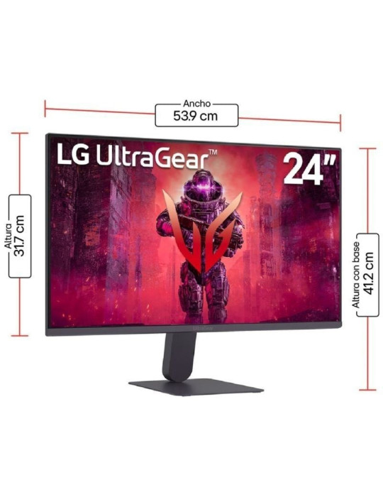 Monitor Gaming LG UltraGear 24G411A-B 23.7"/ Full HD/ 1ms/ 144Hz/ IPS/ Negro