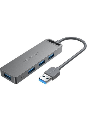 Hub USB 3.0 Vention CHLHD/ 4xUSB/ 1xMicroUSB PD/ Gris
