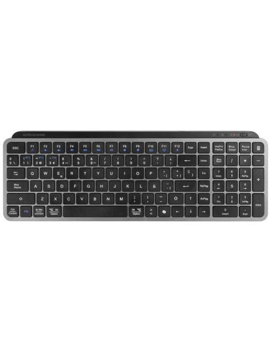 Teclado Compacto Inalámbrico por Bluetooth Mars Gaming MK-SILENKEYS/ Negro
