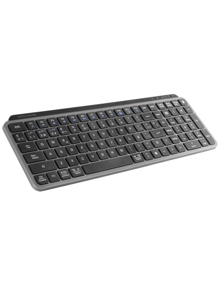 Teclado Compacto Inalámbrico por Bluetooth Mars Gaming MK-SILENKEYS/ Negro