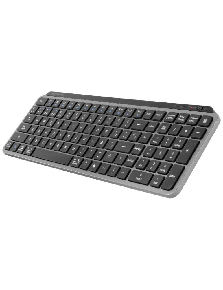 Teclado Compacto Inalámbrico por Bluetooth Mars Gaming MK-SILENKEYS/ Negro