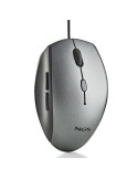 Ratón Ergonómico NGS Moth Gray/ Hasta 1600 DPI/ Gris