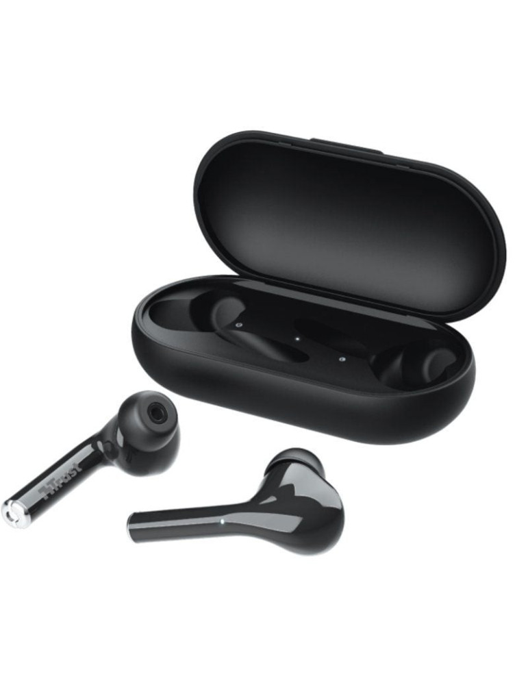 Auriculares Bluetooth Trust Nika Touch con estuche de carga/ Autonomía 6h/ Negros