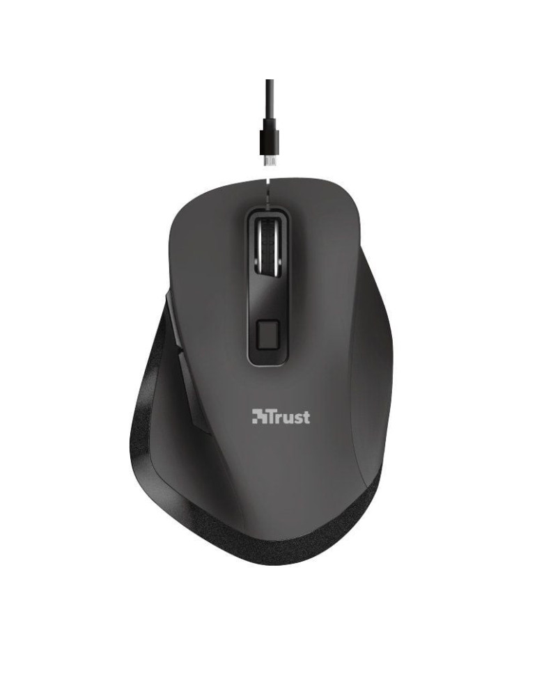 Ratón Ergonómico Inalámbrico Trust Fyda/ Batería recargable/ Hasta 2400 DPI