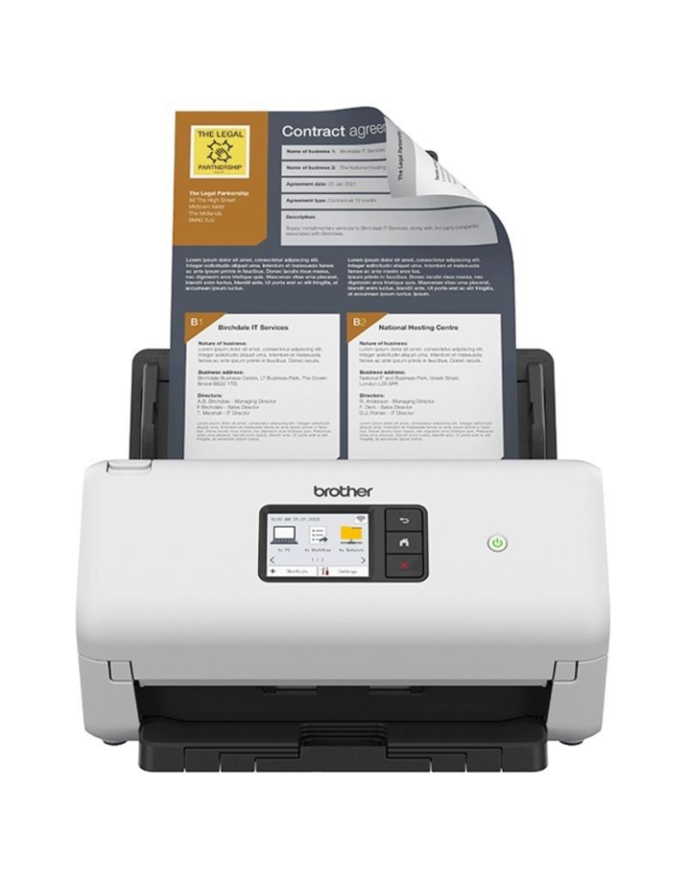 Escáner Documental Brother ADS-4550W con Alimentador de Documentos ADF/ Doble cara