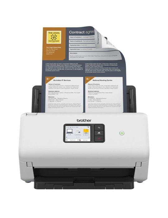 Escáner Documental Brother ADS-4550W con Alimentador de Documentos ADF/ Doble cara