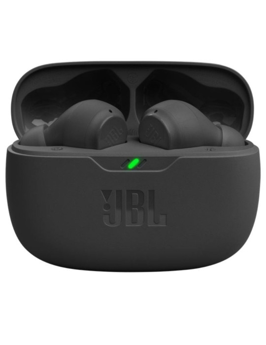 Auriculares Bluetooth JBL Wave Beam con estuche de carga/ Autonomía 8h/ Negros