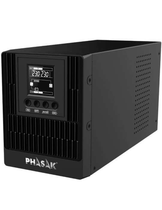 SAI Online Phasak 1000 VA Online LCD/ 1000VA-1000W/ 3 Salidas/ Formato Torre