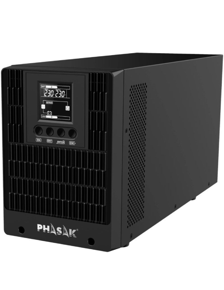 SAI Online Phasak 2000 VA Online LCD/ 2000VA-2000W/ 4 Salidas/ Formato Torre