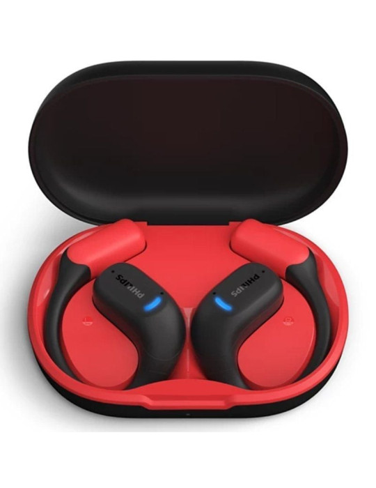 Auriculares Deportivos Bluetooth Philips TAA6709BK con estuche de carga/ Autonomía 7h/ Negros y Rojos