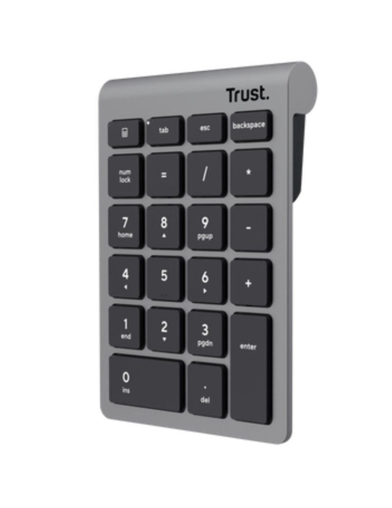 Teclado Numérico Inalámbrico Trust Xalas Wireless/ Plata