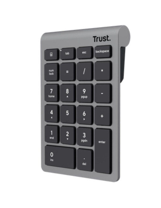 Teclado Numérico Inalámbrico Trust Xalas Wireless/ Plata