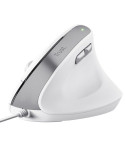 Ratón Vertical Trust Bayo II/ Hasta 2400 DPI/ Blanco