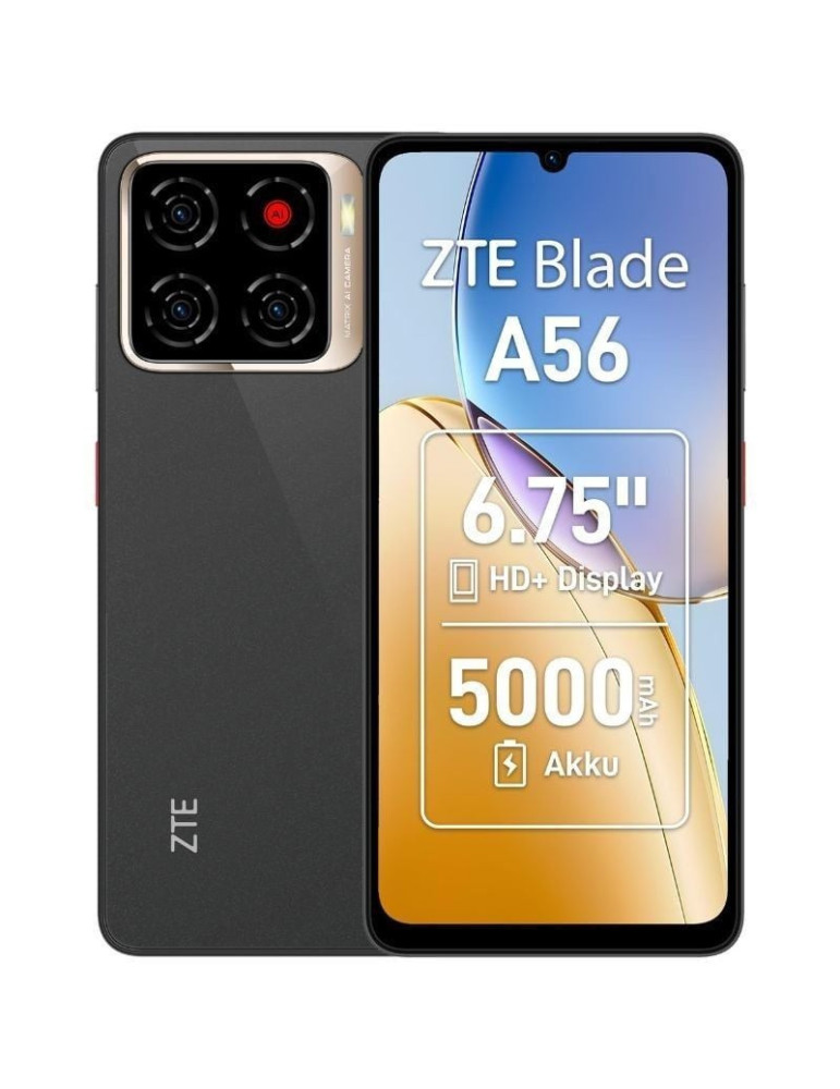 Smartphone ZTE Blade A56 4GB/ 64GB/ 6.75"/ Negro
