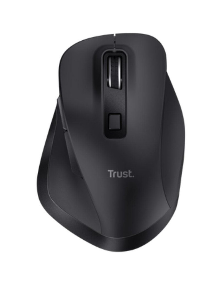 Ratón Ergonómico Inalámbrico Trust Fyda Multidispositivo/ Batería recargable/ Hasta 2400 DPI