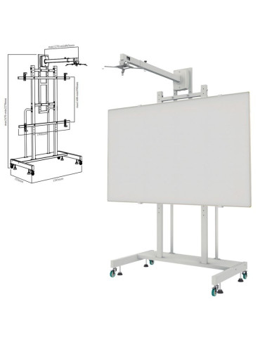 Soporte para Pizarra Interactiva Approx appIBSTD/ 80-120"