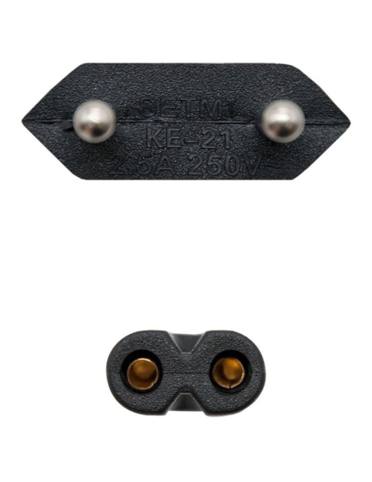 Cable Alimentación Forma 8 Nanocable 10.22.0402-L200/ CEE7/16 Macho - C7 Hembra/ 2m/ Negro