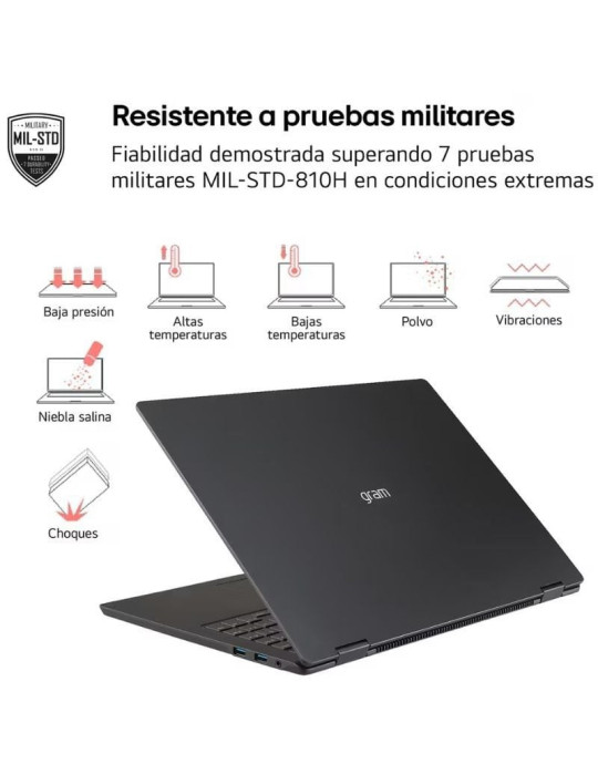 Portátil LG Gram 15Z80T-G.AU88B Ryzen AI 7-350/ 32GB/ 1TB SSD/ 15.6"/ Win11