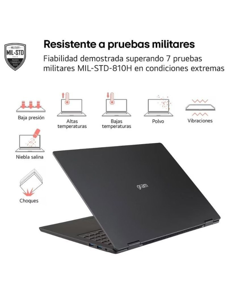 Portátil LG Gram 17ZD90T-G.AX88B Intel Core Ultra 7-255H 32GB/ 1TB SSD/ 17"/ Sin Sistema Operativo