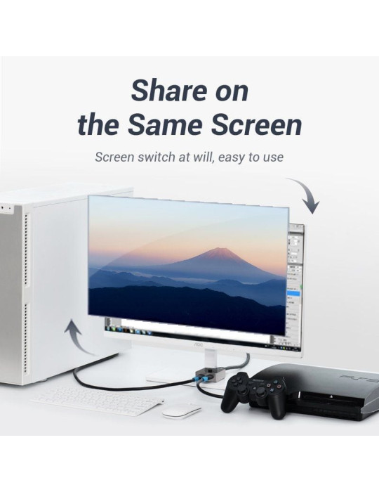 Switch Conmutador 4K HDMI 2.0 Bidireccional Vention AFLH0 HDMI Hembra - 2x HDMI Hembra