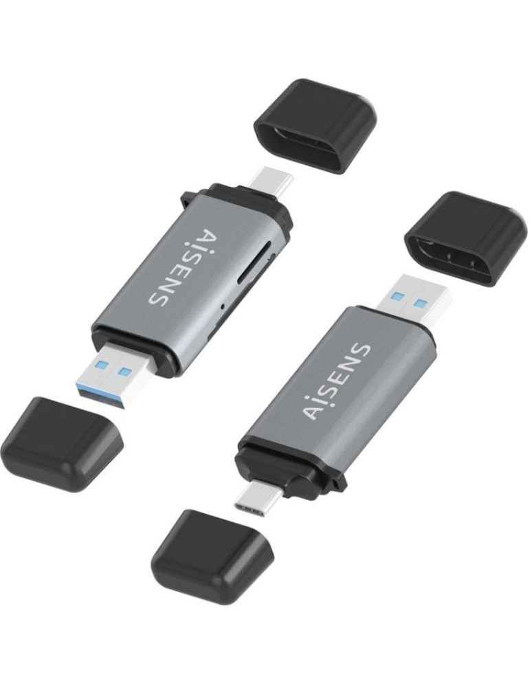 Lector de Tarjetas Externo Aisens ASCR-2AC11-GR/ USB 3.1