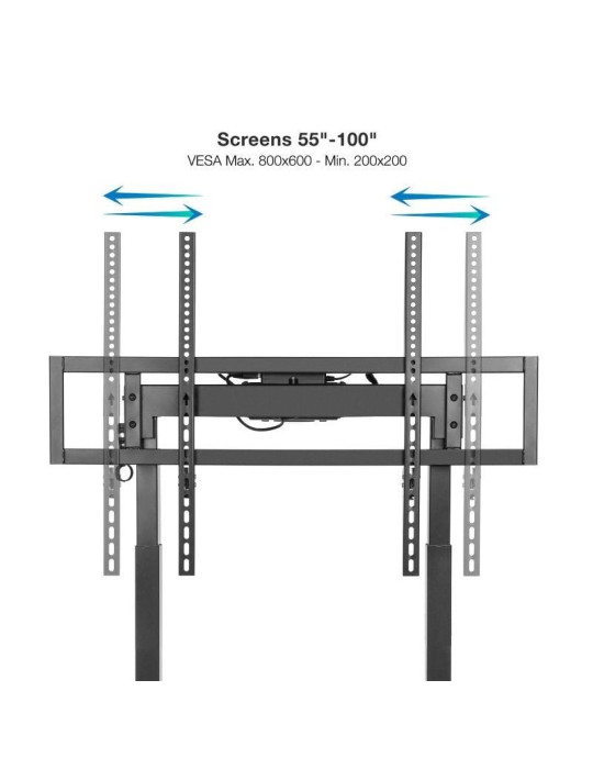 Soporte de Suelo Eléctrico con Ruedas TooQ FSM02-B para TV 55-100"/ hasta 120kg