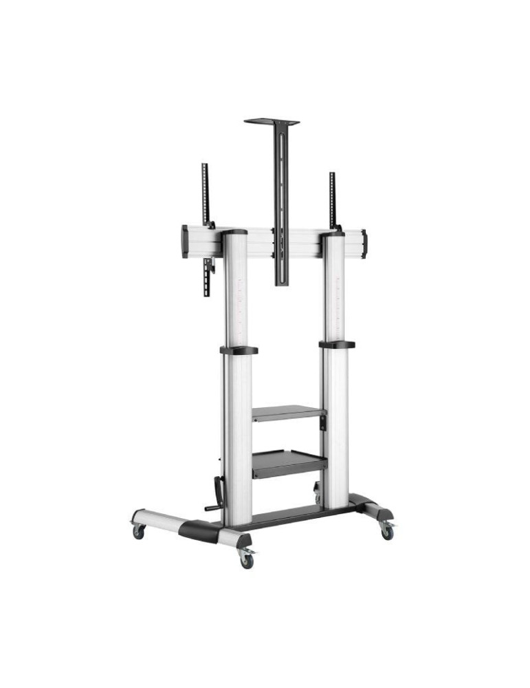 Soporte de Suelo Inclinable con Ruedas y Manivela Aisens FT100TE-125 para TV 60-100"/ hasta 100kg