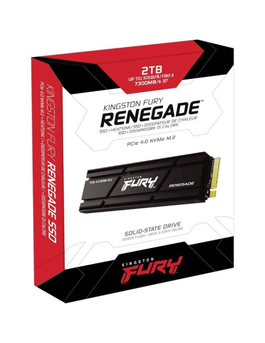 Disco SSD Kingston FURY Renegade SSD 2TB/ M.2 2280 PCIe Gen4/ Con Disipador de Calor/ Full Capacity