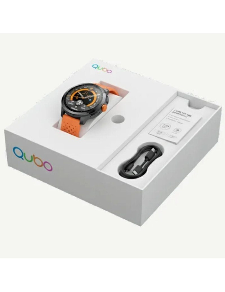 Smartwatch Qubo SMT-500AGP/ Notificaciones/ Frecuencia Cardíaca/ GPS/ Negro