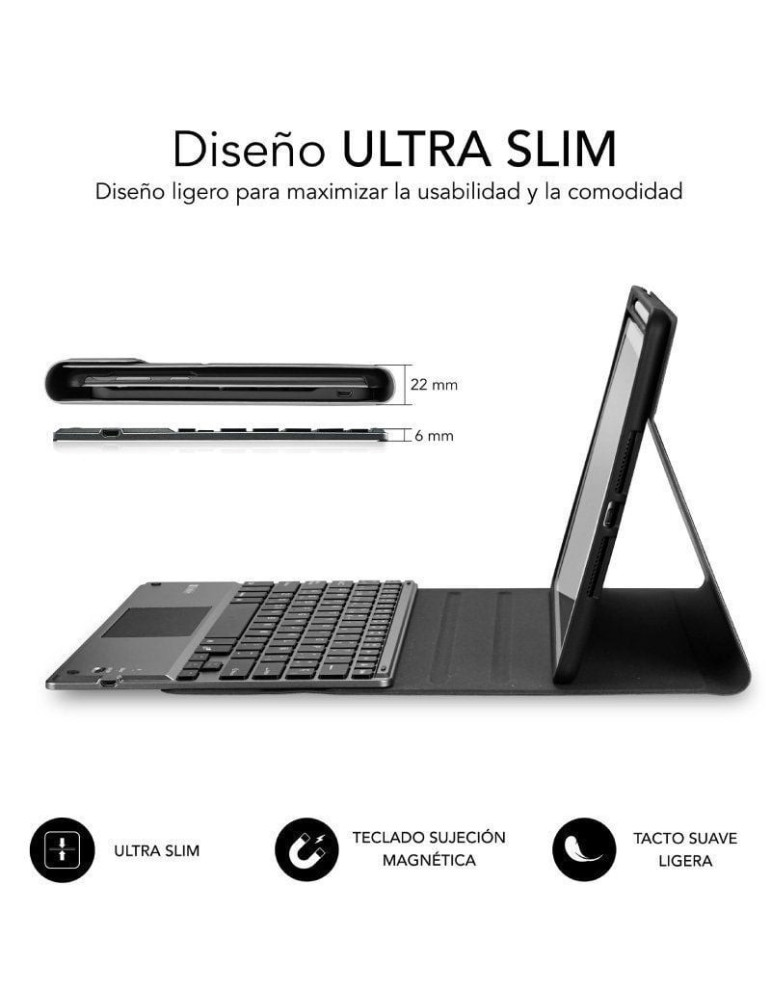 Funda con Teclado Subblim KeyTab Pro BT para Tablet iPad 10.9" 10a Gen/ Negra