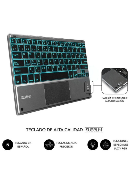 Funda con Teclado Subblim KeyTab Pro BT para Tablet iPad 10.9" 10a Gen/ Negra