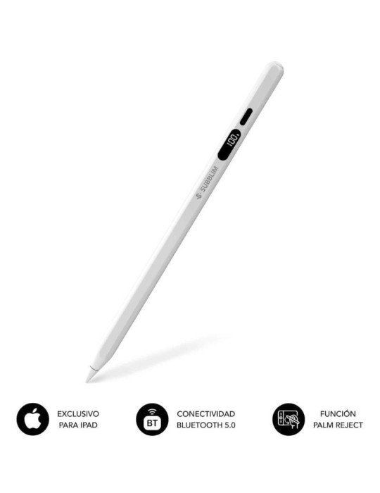 Lápiz Electrónico Subblim NoteFlow Pen para iPad/ Blanco