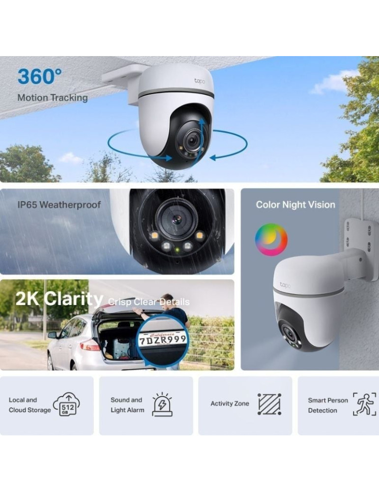 Cámara de Videovigilancia TP-Link Tapo TC41/ Visión Nocturna/ Control desde APP