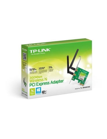 Tarjeta de red Inalámbrica-PCI Express TP-Link TL-WN881ND/ 300Mbps/ 2.4GHz 2