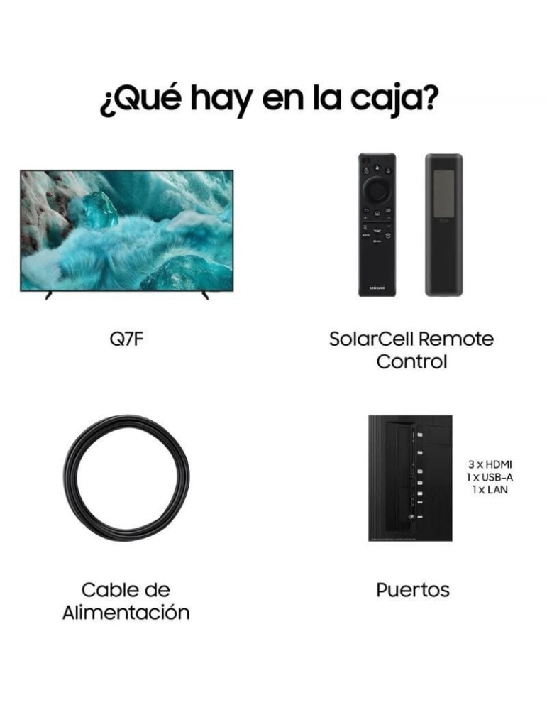 Televisor Samsung QLED Q7F4 TQ65Q7F4AU 65"/ Ultra HD 4K/ Smart TV/ WiFi