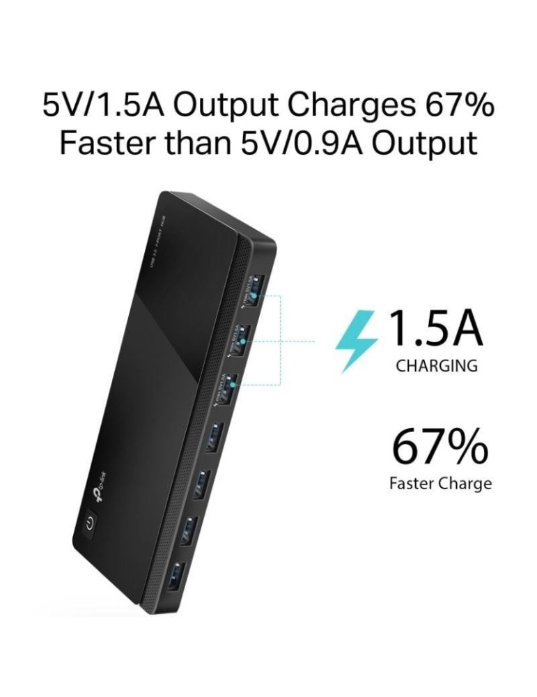 Hub USB 3.0 TP-Link UE330/ 7xUSB/ 1xMicroUSB DC/ Negro