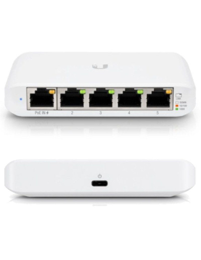 Switch Gestionado Ubiquiti USW-Flex Mini 5 Puertos/ RJ45 10/100/1000 PoE/ Pack 3 uds