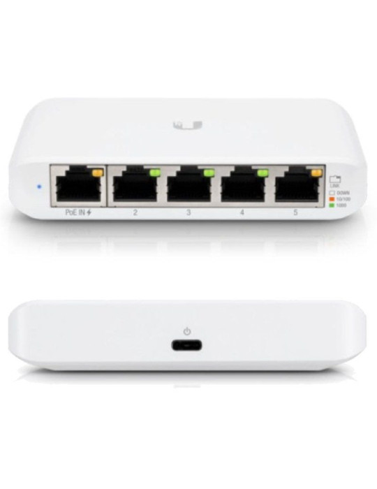 Switch Gestionado Ubiquiti USW-Flex Mini 5 Puertos/ RJ45 10/100/1000 PoE/ Pack 3 uds