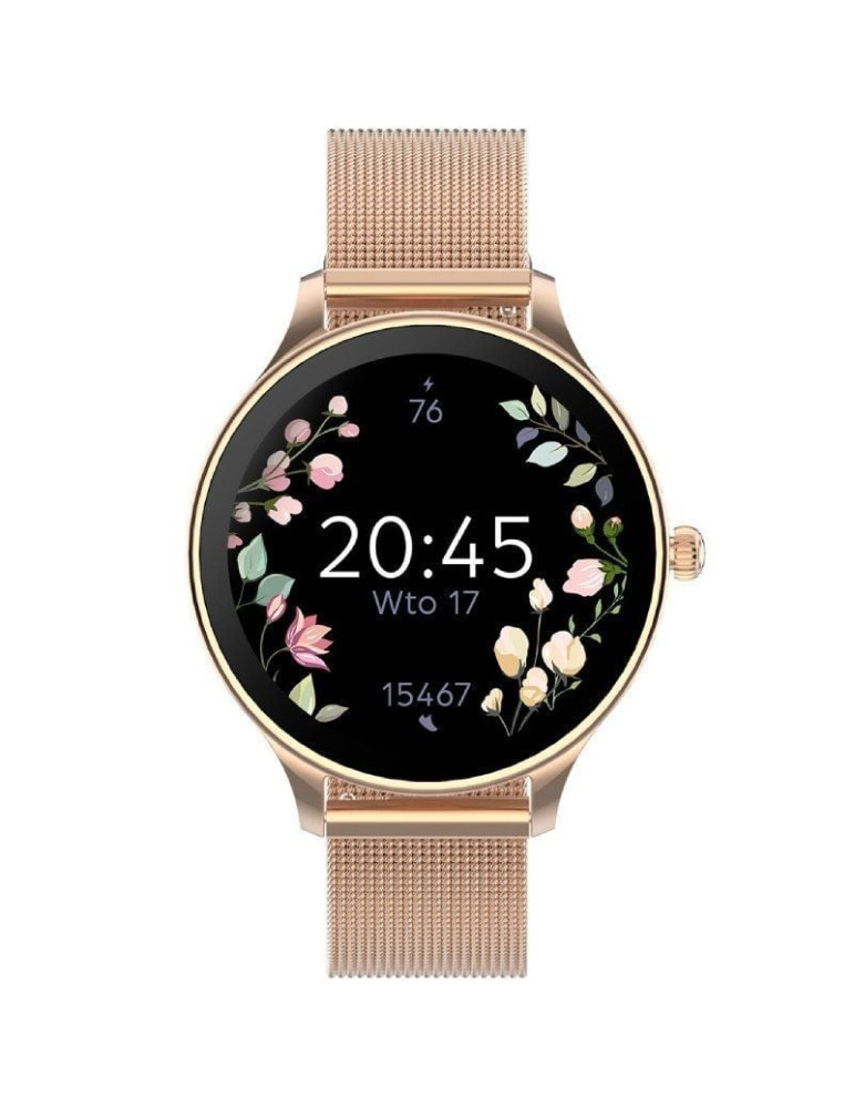 Smartwatch Forever Velora SB-306/ Notificaciones/ Frecuencia Cardíaca/ Oro Rosa