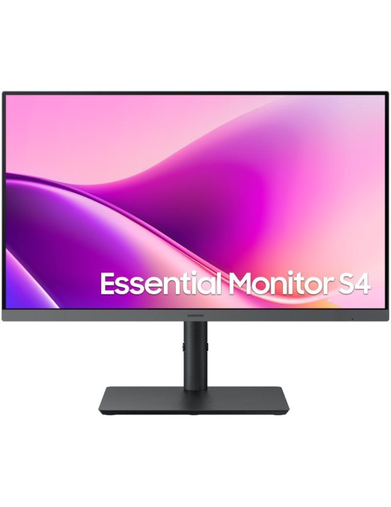 Monitor Profesional Samsung Essential Monitor S4 S43UF S24F434UAU/ 24"/ Full HD/ Regulable en altura/ Negro